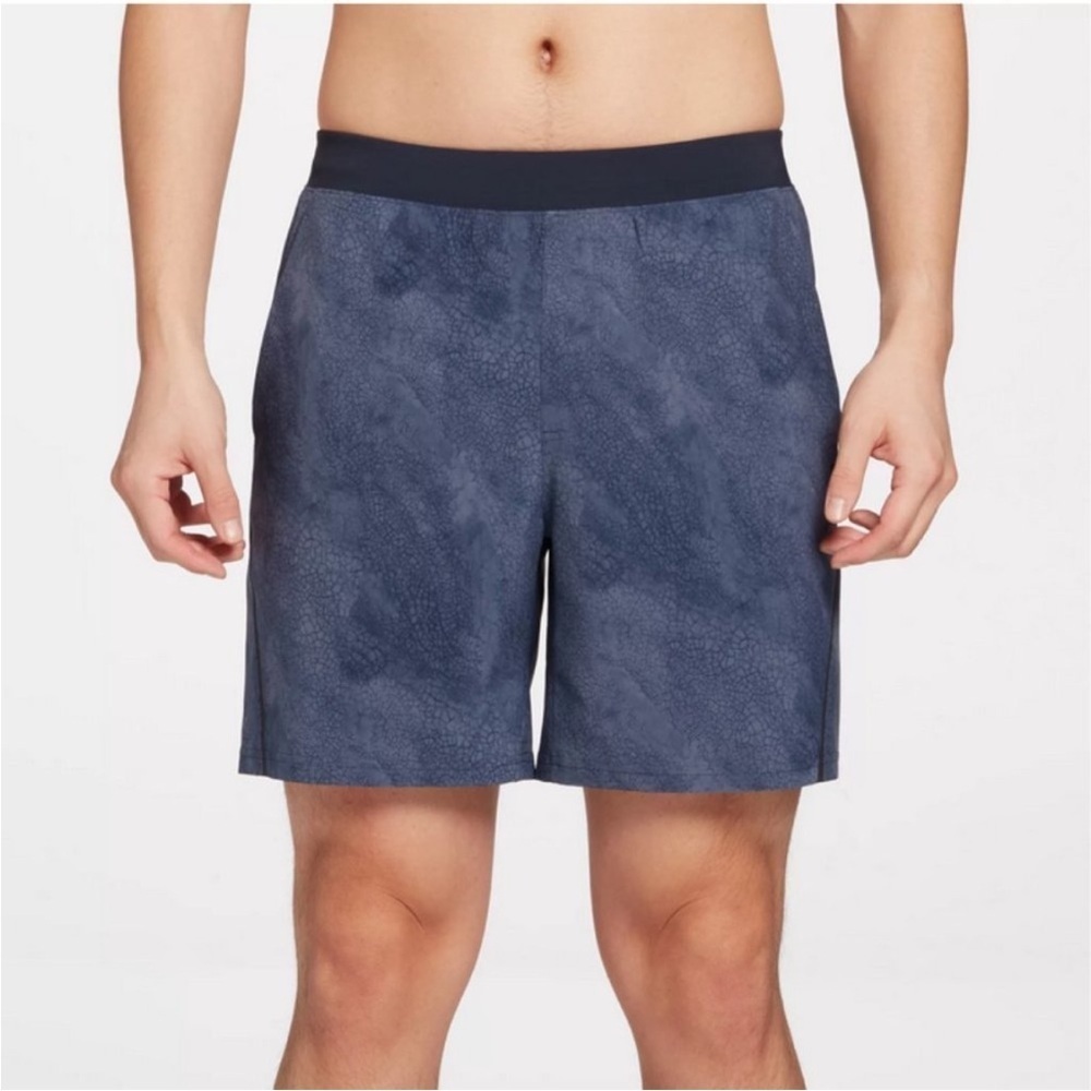 VRST Men's 7" Stealth 2-in-1 Athletic Shorts with Liner Blue Crackle Size XXL